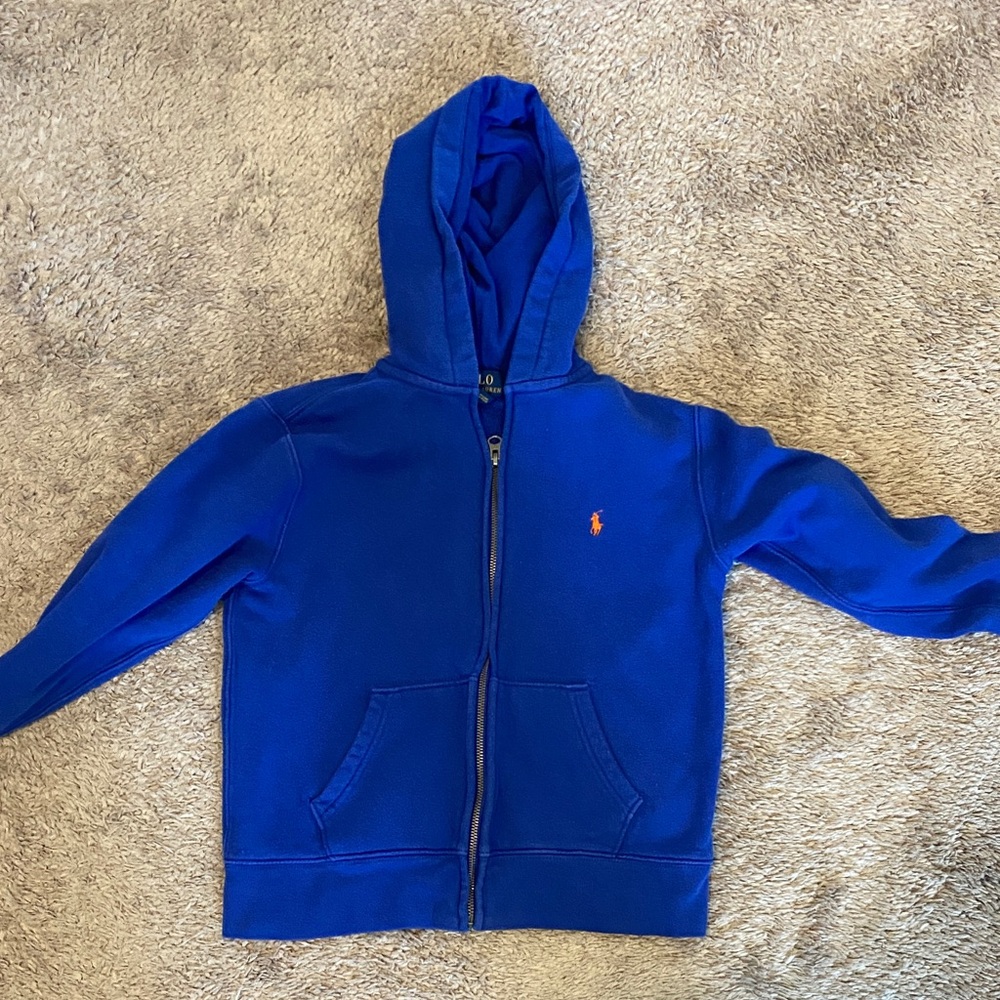 4/$20 Blue polo hooded jacket
